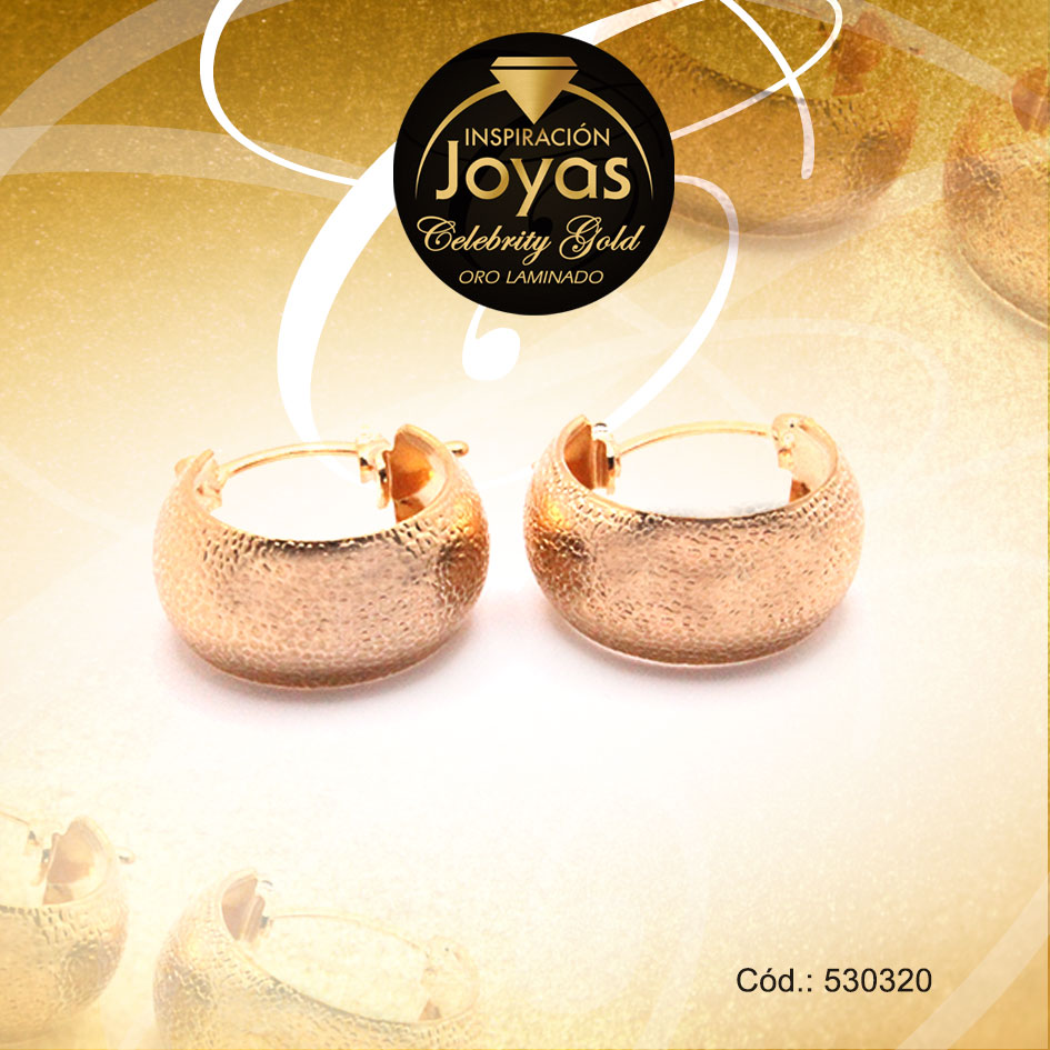 Argolla Celebrity Gold Variado Dorado Borde Ancho - 530320