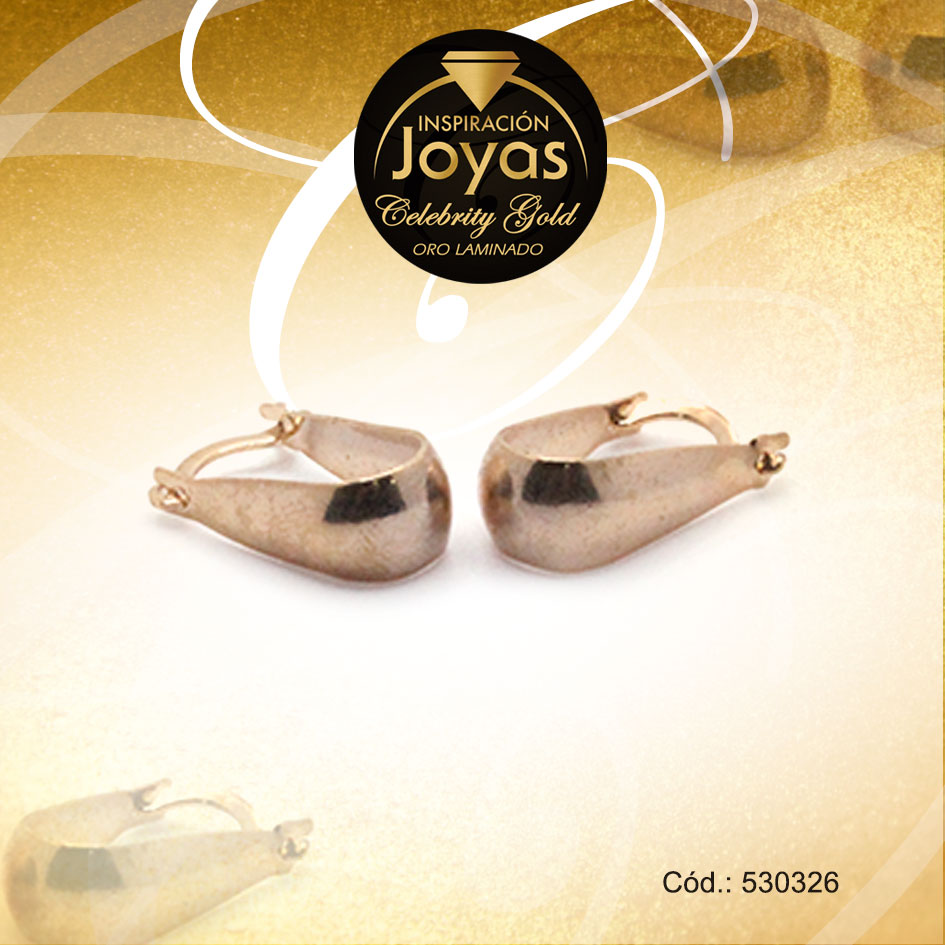 Argolla Celebrity Gold Variado Dorado Borde Ancho U - 530326