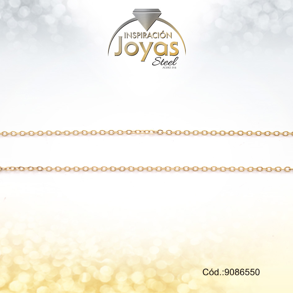 Cadena Acero Dorado Dama - 9086550